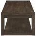 Pavone Open-Shelf Coffee and End Table Set - Dark Rustic Mango 3-Piece Set