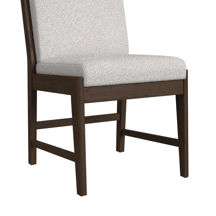 Brisbane Standard Height Dining Set in Brown-Table and Four Fabric Chairs