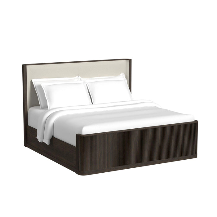 Sylvie UPH Bed with White Fabric
