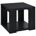 Pavone Open-Shelf Coffee and End Table Set - Black 3-Piece Set