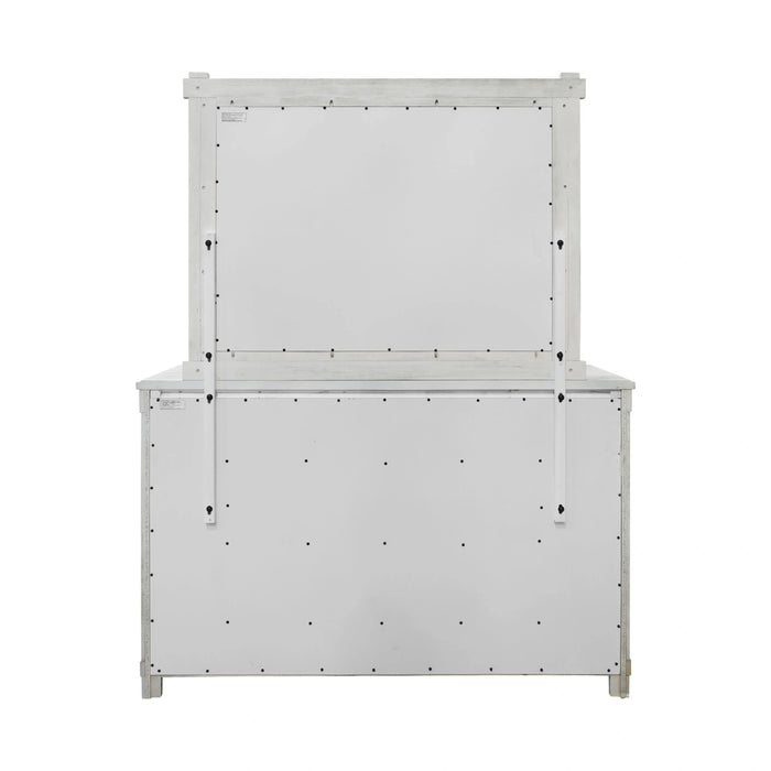 Scott Dresser & Mirror Set White Finish