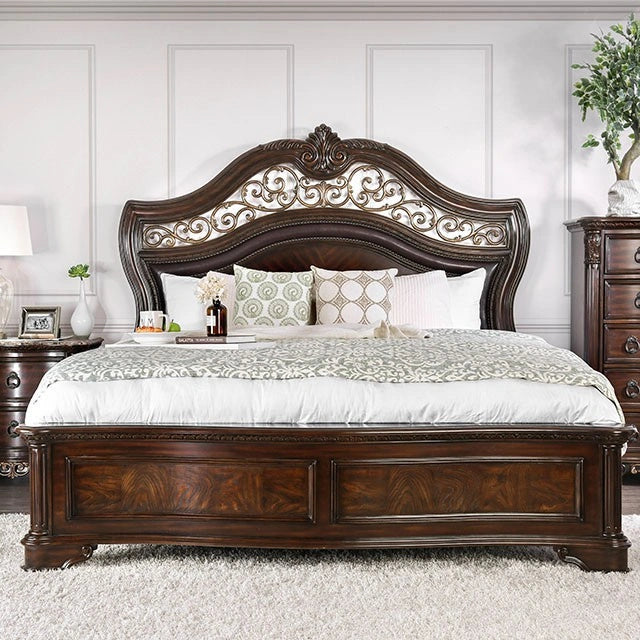 Menodora Brown Cherry Cal.King, E.King, Queen Bed