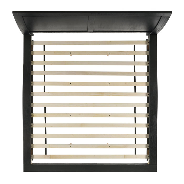 Allan Bedroom Set with 2 Nightstands in Black