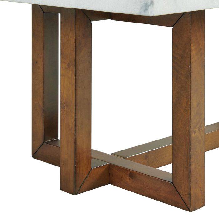 Morris 2PC Occasional Marble Table Set in White