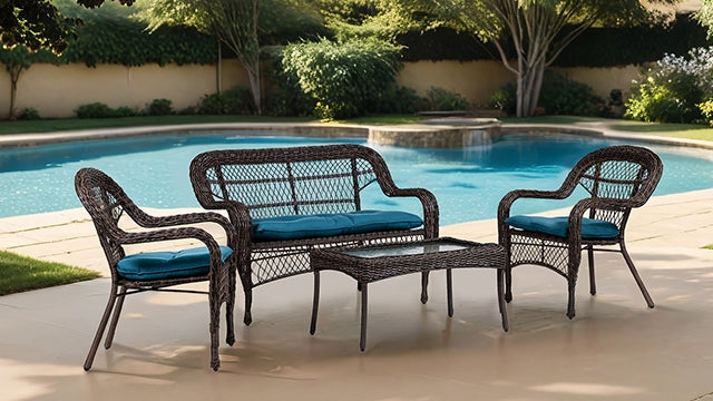 Wicker with a glass top